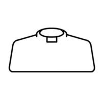 Catholic priest or preacher. Symbol of religion and church. Black Church clothes. Shirt with a collar. vector