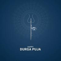Happy Durga puja creative concept, 3D Illustration. vector