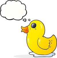 freehand drawn thought bubble cartoon rubber duck vector