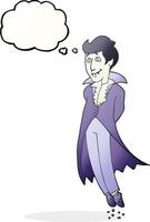 freehand drawn thought bubble cartoon vampire vector