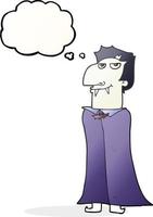 freehand drawn thought bubble cartoon vampire vector