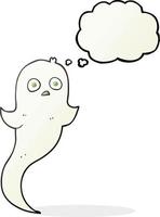 freehand drawn thought bubble cartoon halloween ghost vector