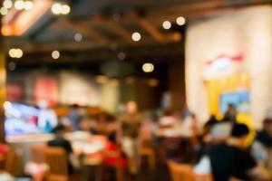 Abstract cafe coffee shoop restaurant blur background with bokeh light photo