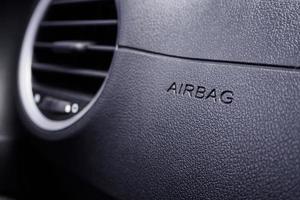 Safety airbag sign in the car photo