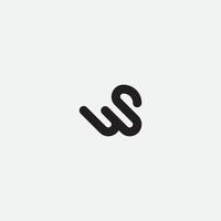 Initial letter WS monogram logo design. vector