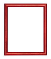 empty modern red brown wooden picture frame photo