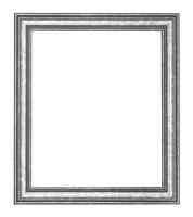 empty wide silver wooden picture frame photo