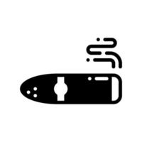 icono de estilo sólido de cigarro. ilustración vectorial para diseño gráfico, sitio web, aplicación vector