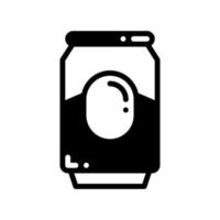 beer can solid style icon. vector illustration for graphic design, website, app