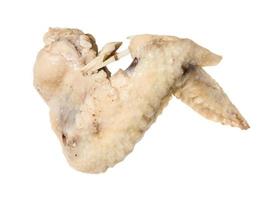 cooked chicken wing isolated on white photo