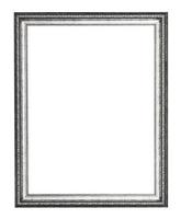 empty silver carved wooden picture frame photo