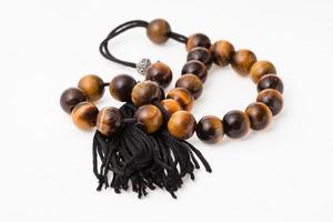 tangled worry beads from tiger's eye gemstones photo