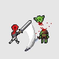 pixel art style, old videogames style, retro style 18 bit set goblin  11185443 Vector Art at Vecteezy