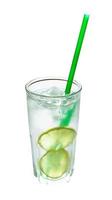 gin and tonic cocktail in highball glass isolated photo