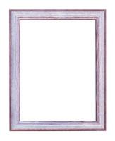 empty purple and silver painted wood picture frame photo