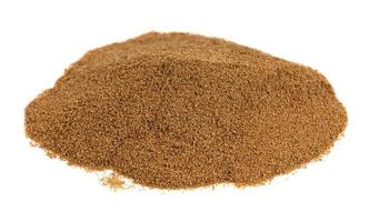 pile of soluble ground roasted chicory root powder photo