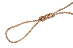 another side of hangman's noose from jute rope photo