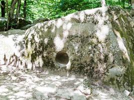 carved rock in quarry in Shapsugskaya zone photo