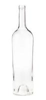 empty clear bottle isolated on white photo