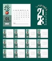 2023 calendar vector