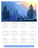 2023 calendar vector