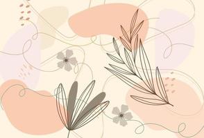 Hand drawn flat design boho wall art vector