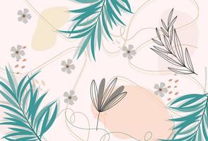 Hand drawn flat design boho wall art vector