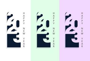 2023 vector typography new year