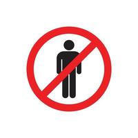 no man sign. Vector illustration