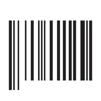 Simple fake bar code line vector