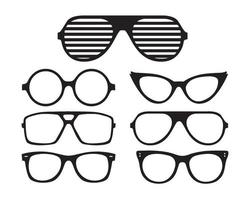 Set of basic sunglasses. vector illustration.
