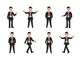 Illustration vector man character actions with fashionable businessman