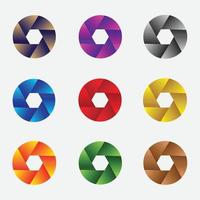 Set of vector circle abstract collection