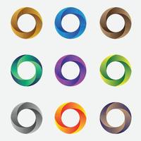 Set of vector circle abstract collection