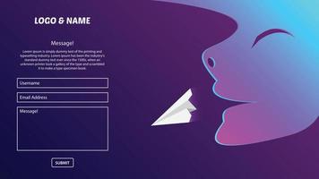 Isometric concept gradient color face moment.Template page for websites. Vector illustration