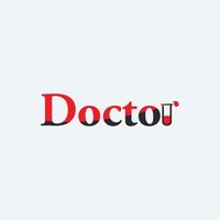 Doctor text vector logo design