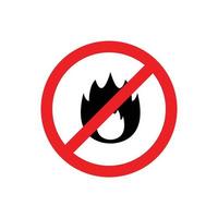 No fire sign. Vector illustration