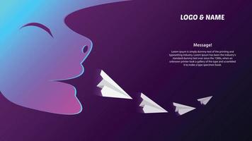 Isometric concept gradient color face moment.Template page for websites. Vector illustration