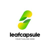 CREATIVE LEAF AND CAPSULE LOGO TEMPLATE vector