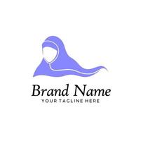 logotipo de la tienda de moda hijab vector