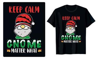 diseños de gnomos de feliz navidad para camisetas, pancartas, tarjetas, decoración, tazas, etc. vector