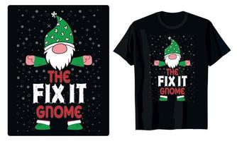 Merry Christmas Gnomes Designs for T-Shirt, Banner, Cards, Decoration, Mug, etc vector