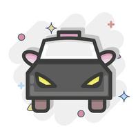 Icon Taxi. suitable for Automotive symbol. comic Style. simple design editable. design template vector. simple illustration vector