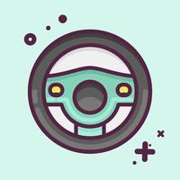 Icon teering Wheel. suitable for Automotive symbol. MBE style. simple design editable. design template vector. simple illustration vector