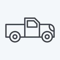 Icon Pick Up. suitable for Automotive symbol. line style. simple design editable. design template vector. simple illustration vector