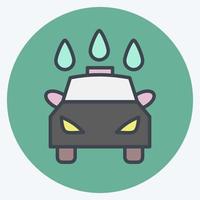 Icon Car Wash. suitable for Automotive symbol. color mate style. simple design editable. design template vector. simple illustration vector
