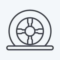 Icon Tire Flat. suitable for Automotive symbol. line style. simple design editable. design template vector. simple illustration vector