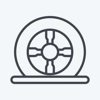 Icon Tire Flat. suitable for Automotive symbol. line style. simple design editable. design template vector. simple illustration vector