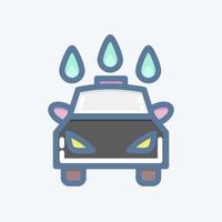 icono de lavado de autos. adecuado para el símbolo automotriz. estilo garabato. diseño simple editable. vector de plantilla de diseño. ilustración sencilla