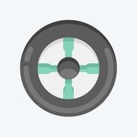 Icon Tire. suitable for Automotive symbol. flat style. simple design editable. design template vector. simple illustration vector